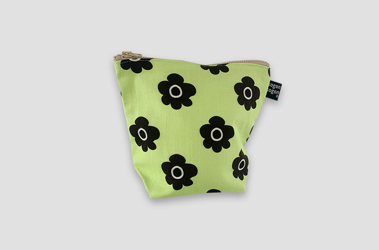 [소곤소곤] retro flower green pouch (재입고)