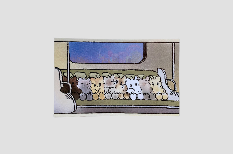 [가벼운 친구들] 엽서 - 지하철 고양이 (10차입고)