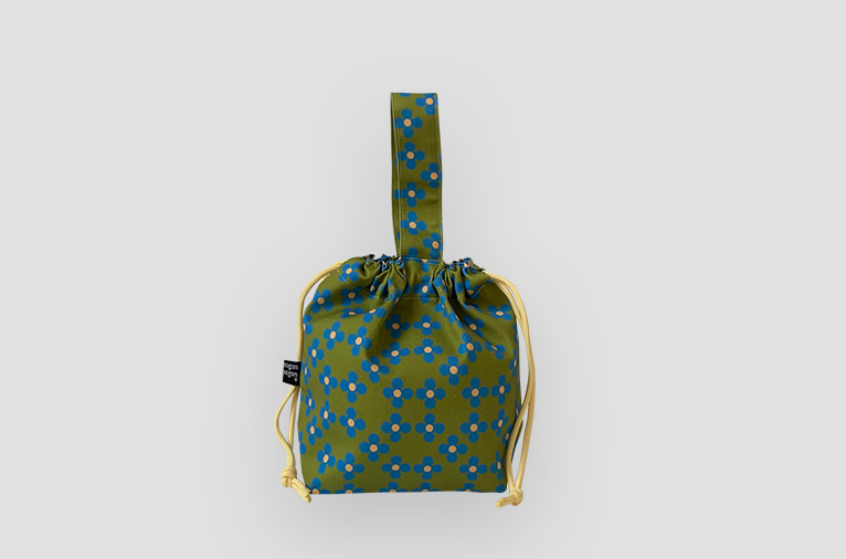 [소곤소곤] clover green string bag