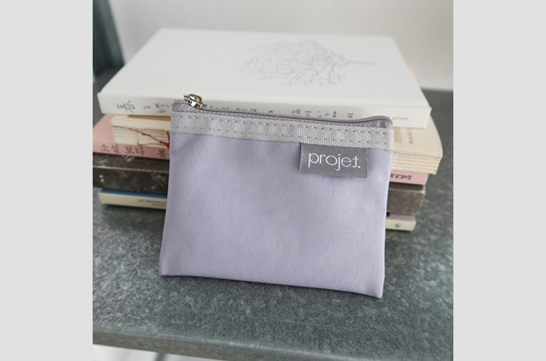 [projet] flat card pouch - pale purple