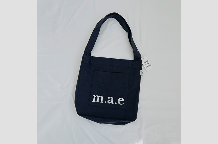 [무쿠앤에보니] Mae logo bag - indigo (재입고)