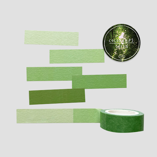 [eun] green color chips (15mm)