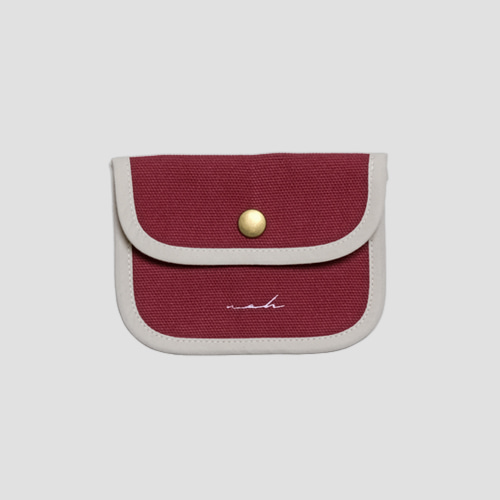 [noh] signature mini wallet - red