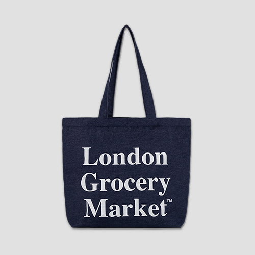 [런던그로서리마켓] Cotton Market Bag (Denim) (재입고)