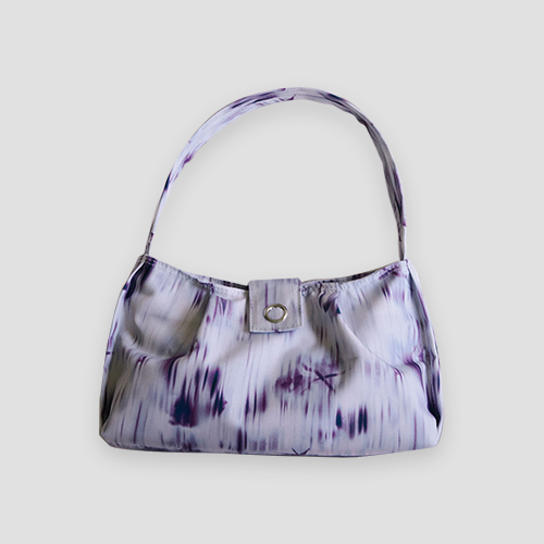 [리즘] Eco flower stripe shoulder bag - Mauve