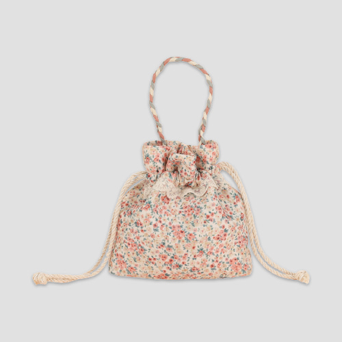 [오부니] Lace drawstring bag - floral (재입고)