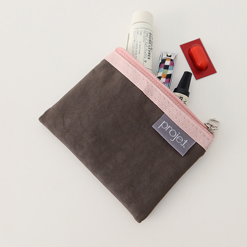 [projet] flat card pouch - brown (재입고)