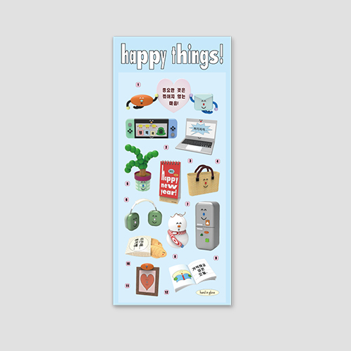 [핸드인글러브] happy things! sticker