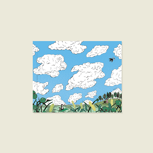 [후긴앤무닌] Mini 아트 포스터 - 푸른 여름