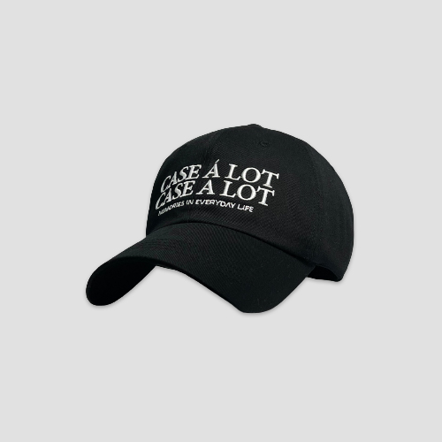[케이스어랏] Slogon logo ball cap - black