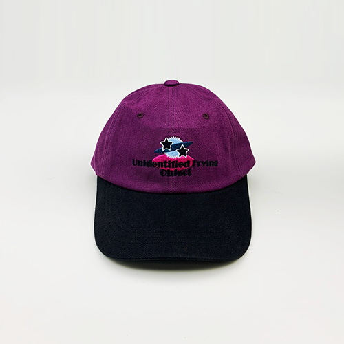[쿠키시] U.F.O Oxford washing ball cap (purple/black)