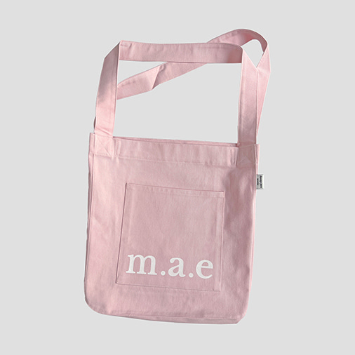 [무쿠앤에보니] Mae logo bag - pink