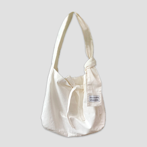 [무쿠앤에보니] cozy bag white slub (8차입고)