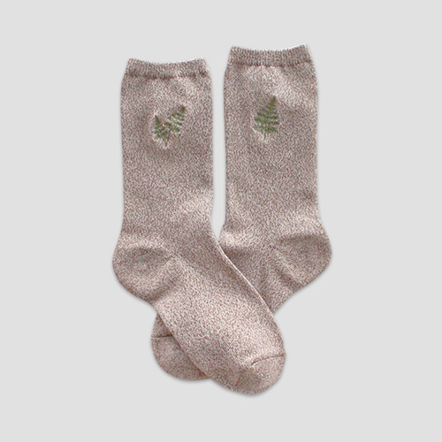 [소언] embroidery socks_fern (마지막수량)