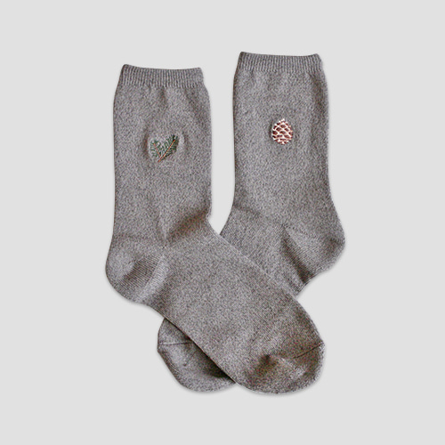 7차입고*[소언] embroidery socks_cone