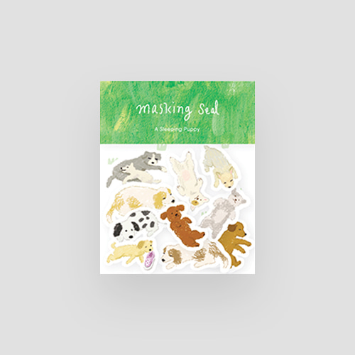 [BOKI] A Sleeping puppy Masking seal sticker (4차입고)