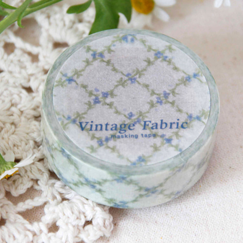 [BOKI] Vintage fabric - bluebell masking tape (3차입고)