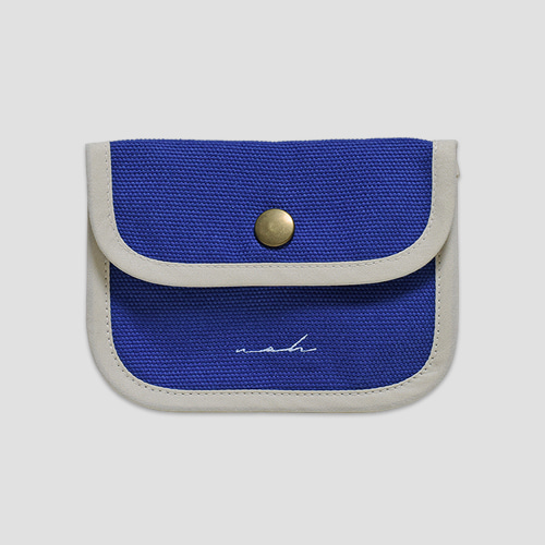 4차입고*[noh] signature mini wallet_solid blue