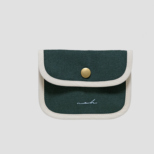 3차입고* [noh] signature mini wallet_green