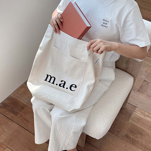 [무쿠앤에보니] MAE logo bag - ivory (9차입고)