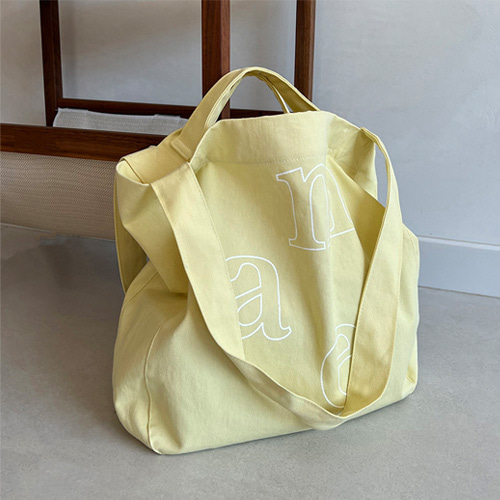 [무쿠앤에보니] Mae logo bag - lemon