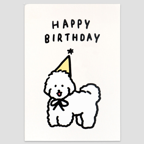 [제로퍼제로] 프레스 카드 - 강아지3 생일축하 (3차입고)