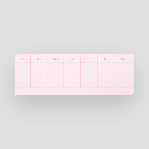 [로너스아카이브] Weekly memo pad (long)_cherry blossom