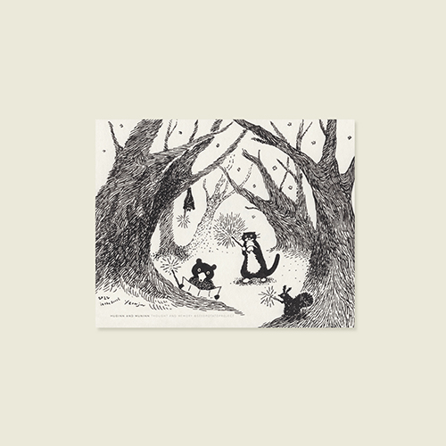[후긴앤무닌] Mini 아트 포스터 - 마법의 숲