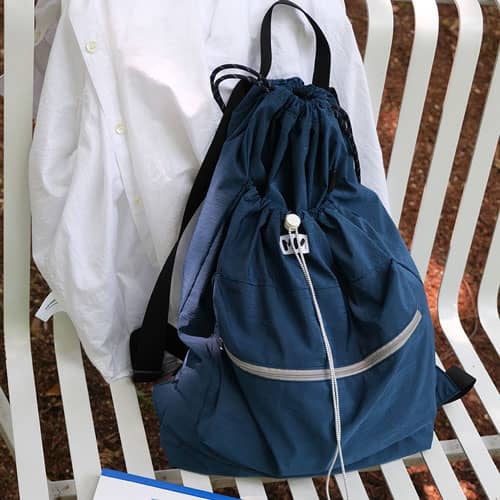 [민민] 3Pockets Backpack Navy Blue